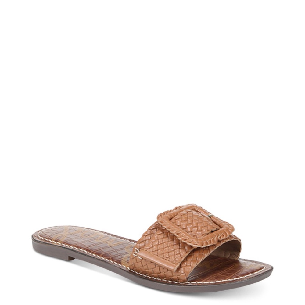Sam Edelman Tan Woven Slide Sandals